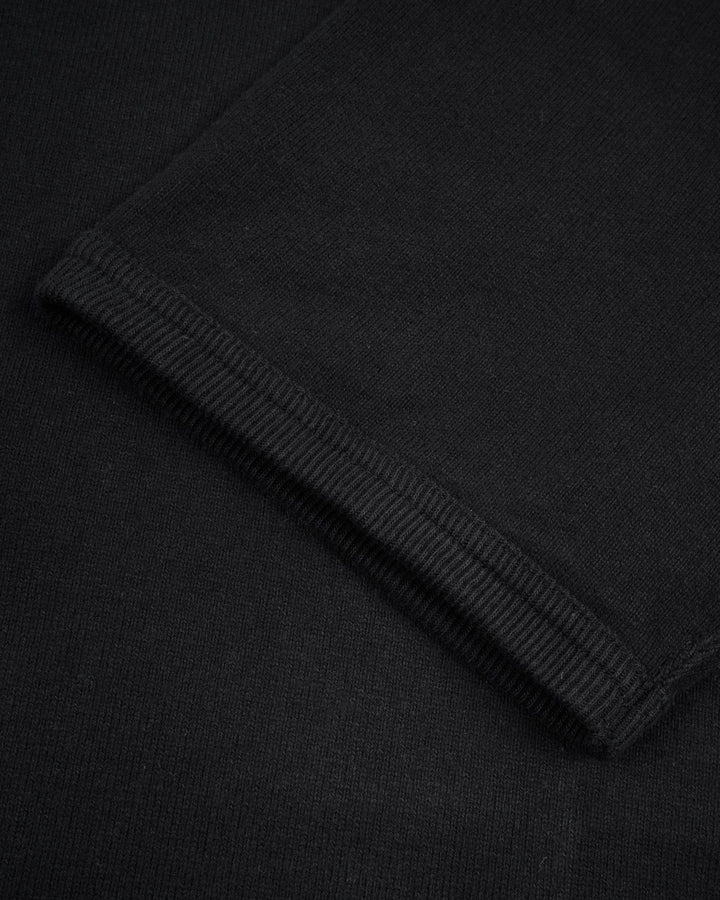 Iron Heart 11oz Cotton Knit Crew Neck T-Shirt - Black