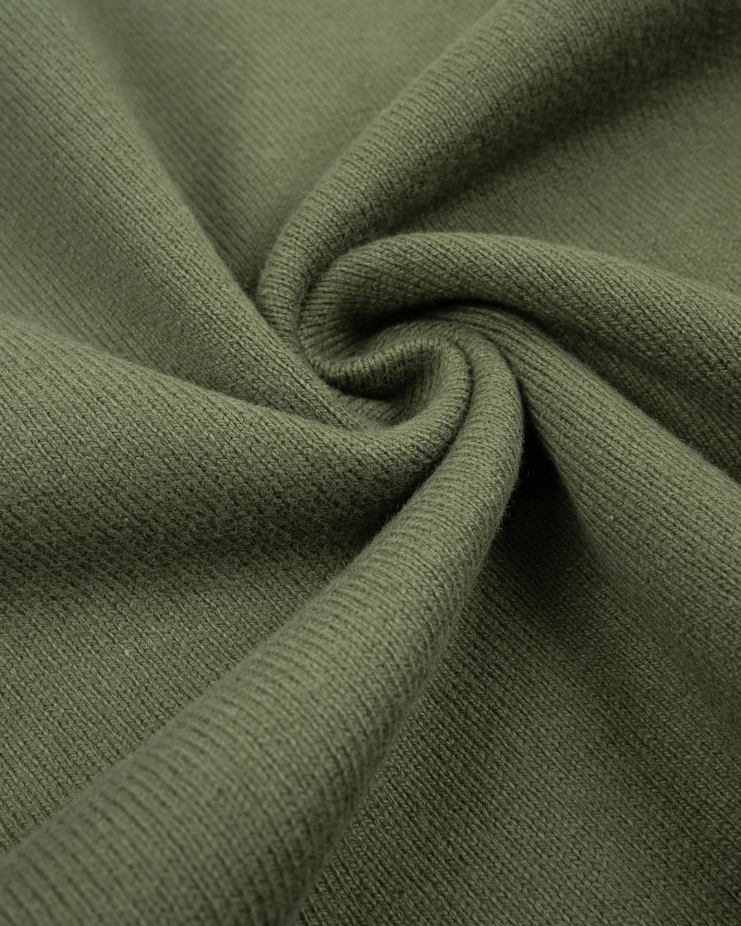 Iron Heart 11oz Cotton Knit Crew Neck T-Shirt - Olive Green
