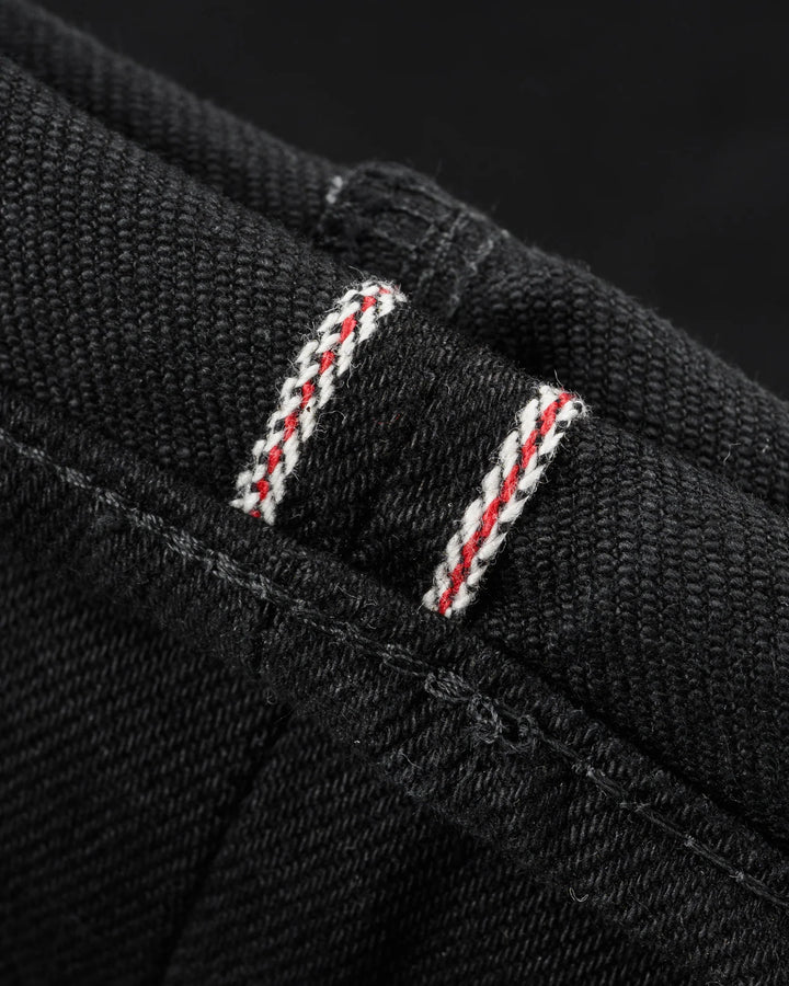 Iron Heart 666 21oz Slim Straight Selvedge Denim - Superblack (Fades To Grey)
