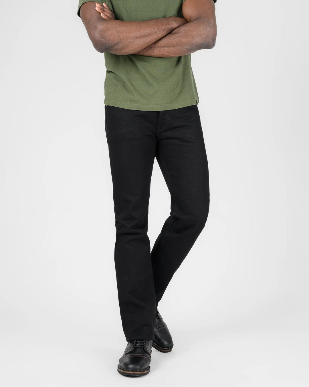 Iron Heart 666 21oz Slim Straight Selvedge Denim - Superblack (Fades To Grey)