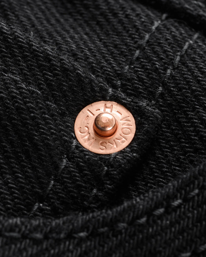 Iron Heart 555 21oz Slim Cut Selvedge Denim - Superblack (Fades To Grey)