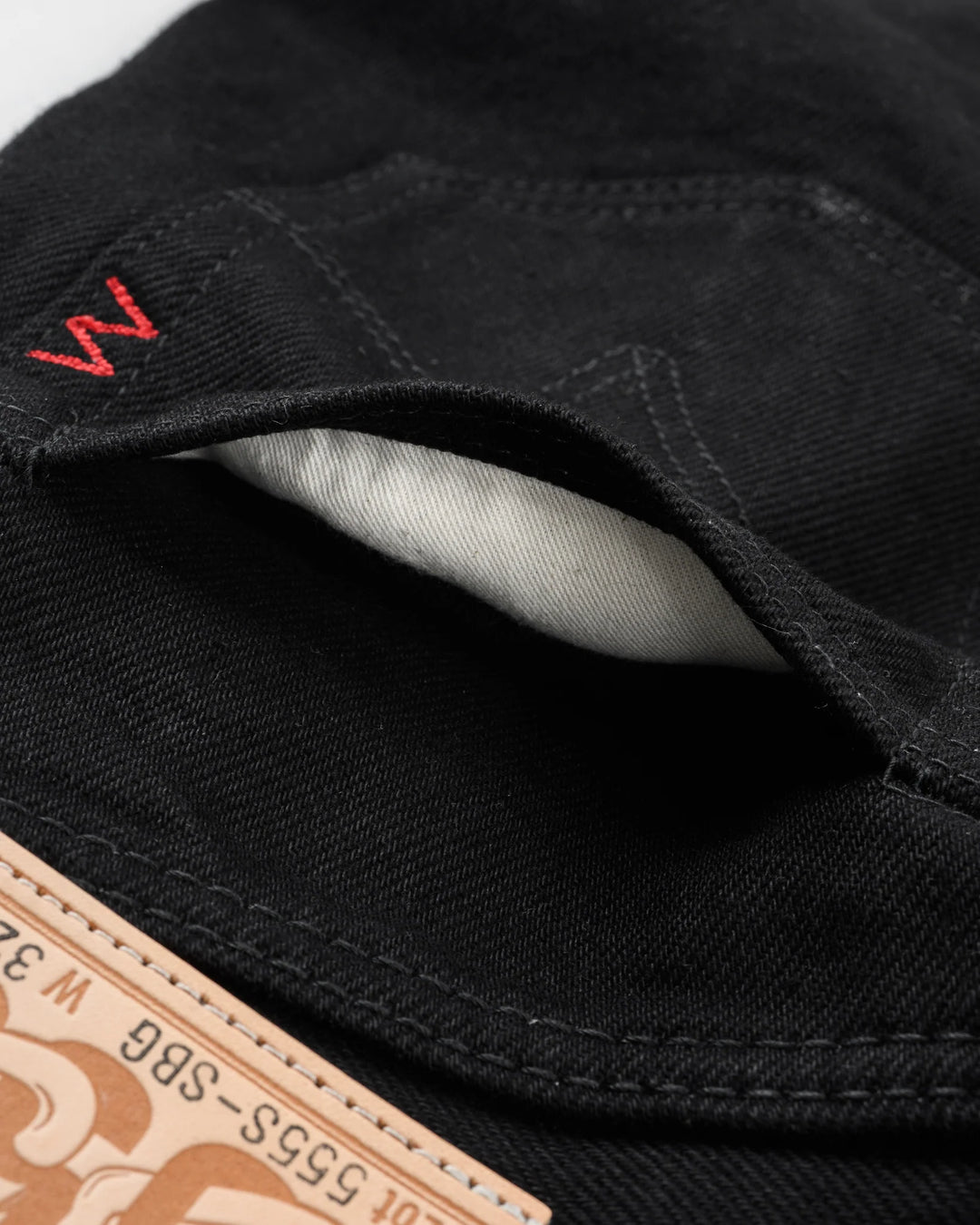 Iron Heart 555 21oz Slim Cut Selvedge Denim - Superblack (Fades To Grey)