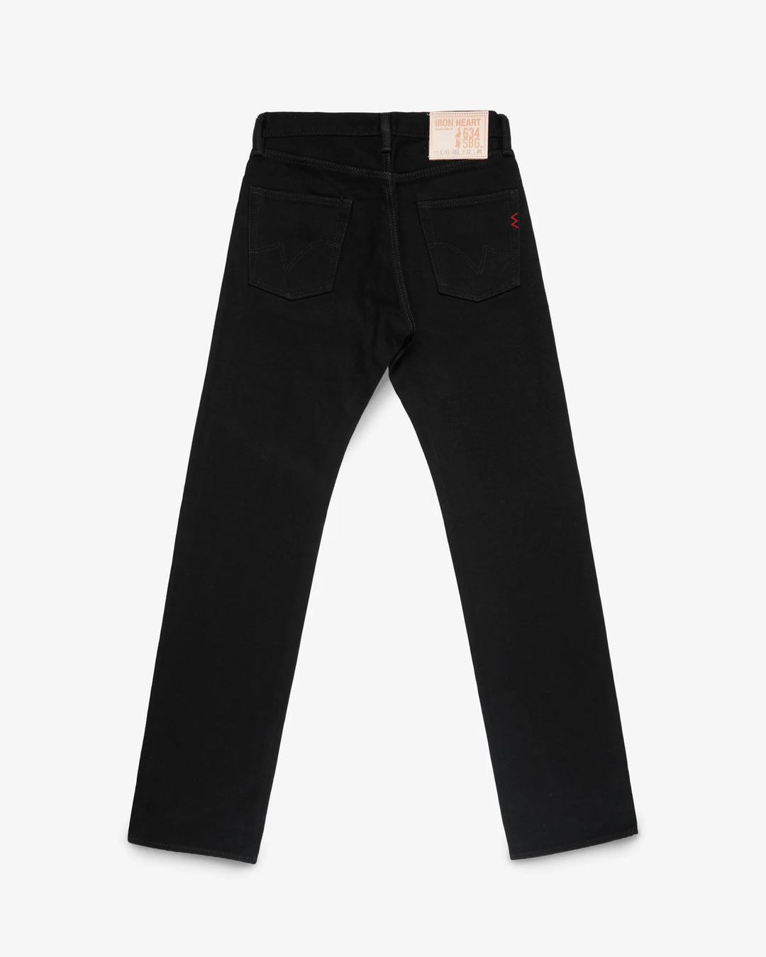 Iron Heart 634S 21oz Selvedge Denim Straight Cut Jeans - Superblack (Fades To Grey)