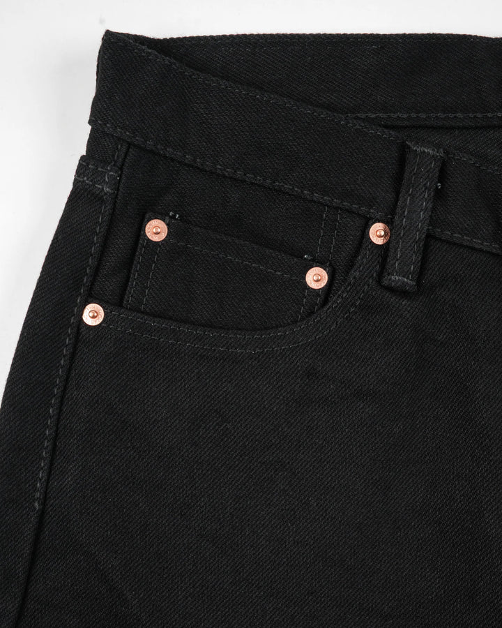 Iron Heart 634S 21oz Selvedge Denim Straight Cut Jeans - Superblack (Fades To Grey)