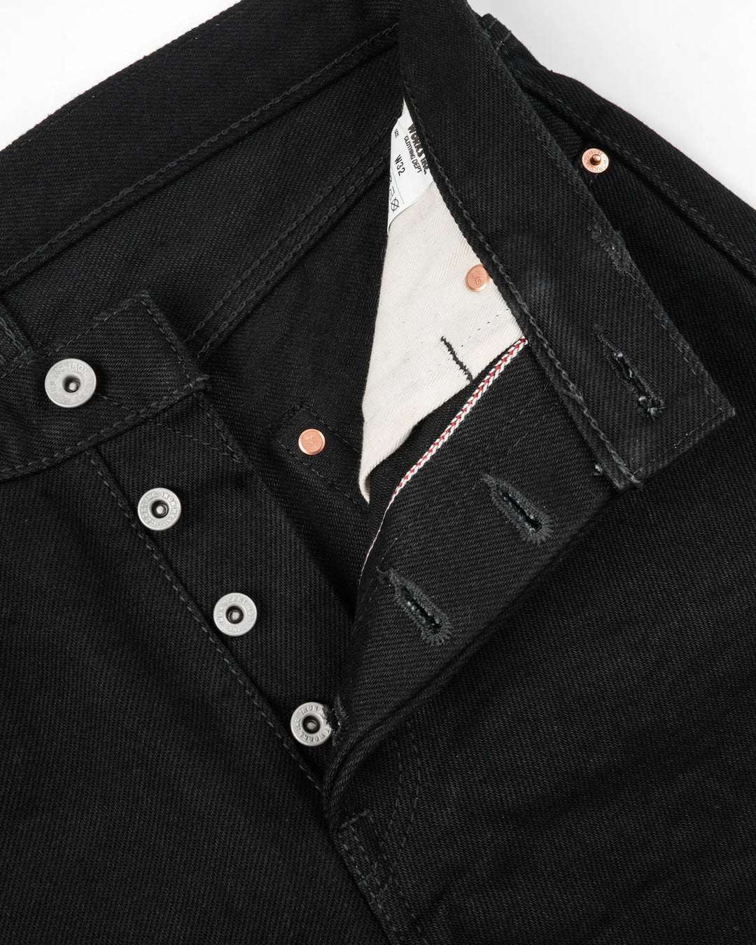 Iron Heart 634S 21oz Selvedge Denim Straight Cut Jeans - Superblack (Fades To Grey)