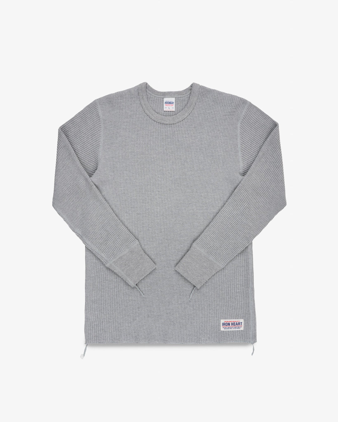 Iron Heart - Waffle Knit L/S Crewneck Thermal - Grey