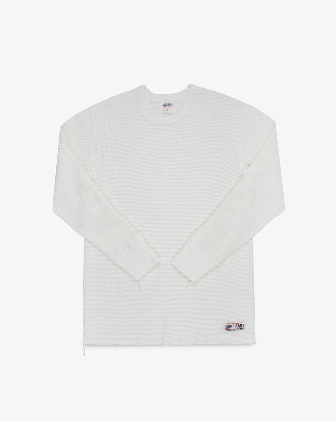Iron Heart - Waffle Knit L/S Crewneck Thermal - White