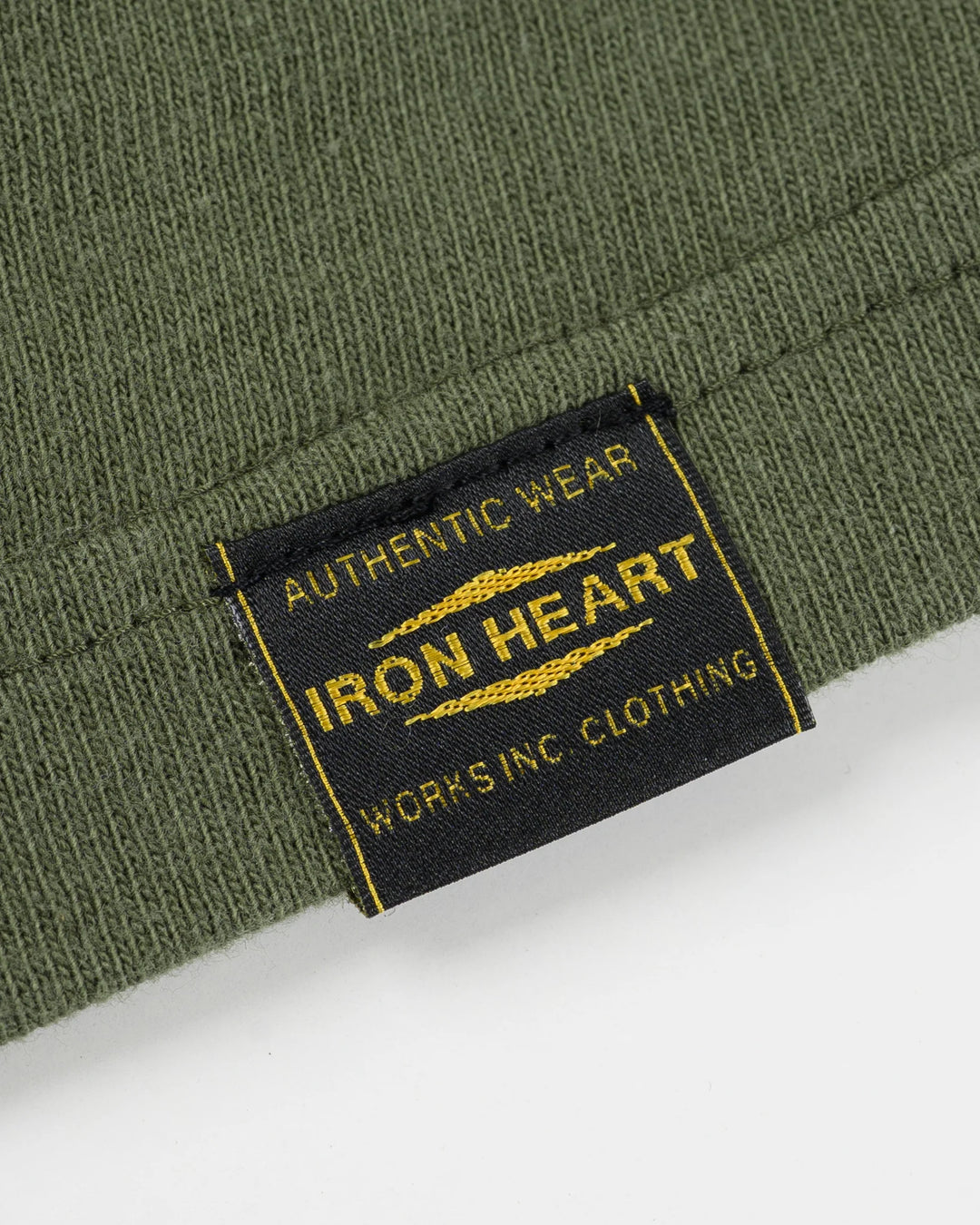 Iron Heart 6.5oz Loopwheel Crew Neck T-Shirt - Olive