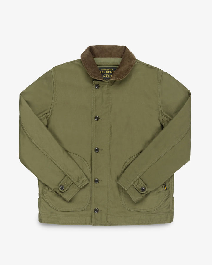 Iron Heart 12oz Whipcord Lightweight N1 Deck Jacket - Olive Drab Green