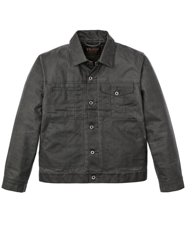 Filson Tin Cloth Short Lined Cruiser Jacket - Caster Grey