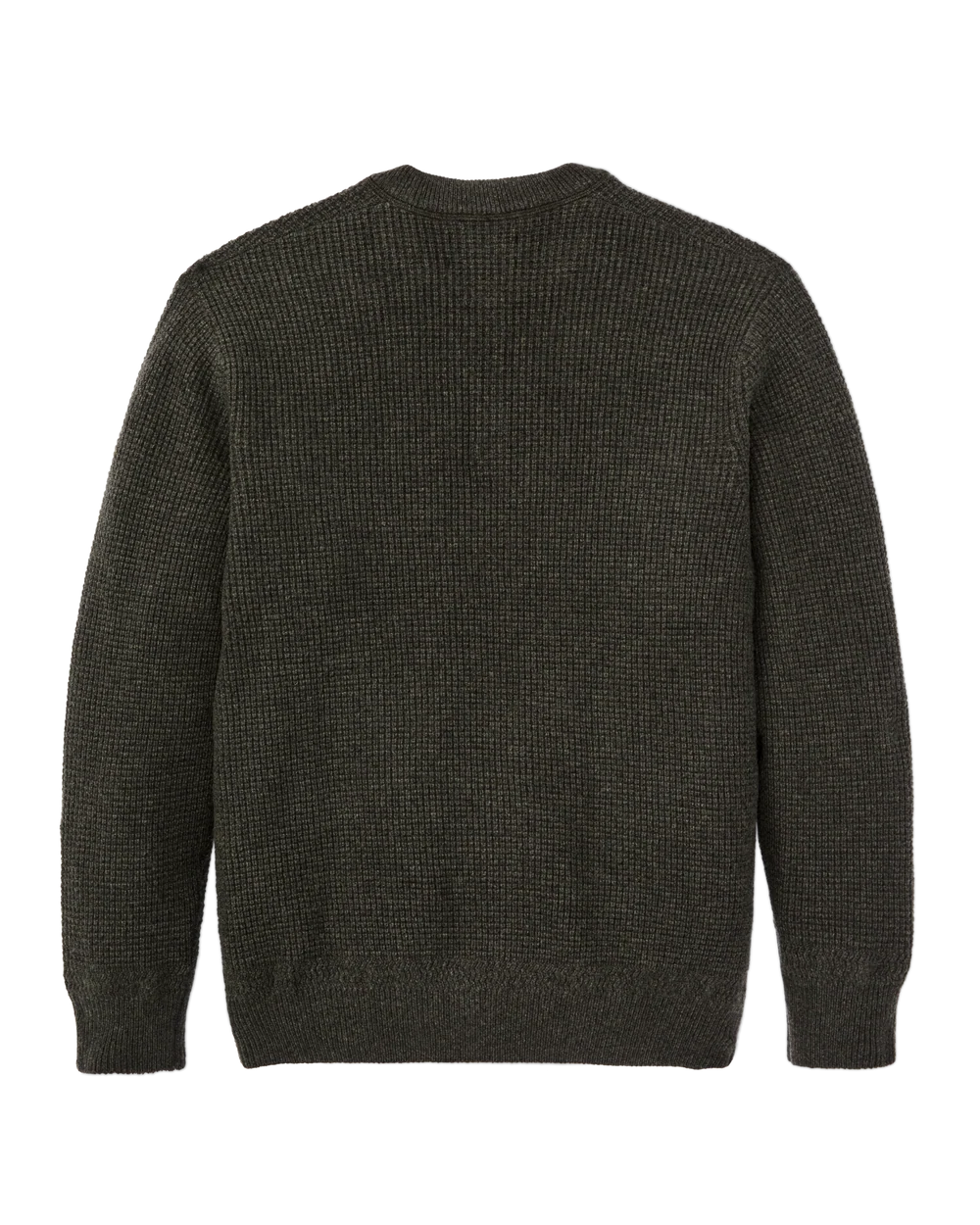 Filson Waffle Knit Merino Wool Henley - Olive Brown Heather