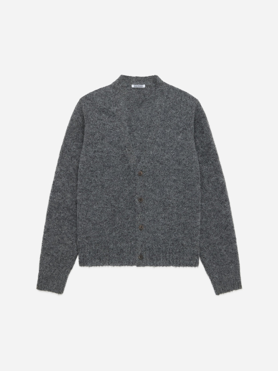 3sixteen Classic Cardigan - Pewter Alpaca