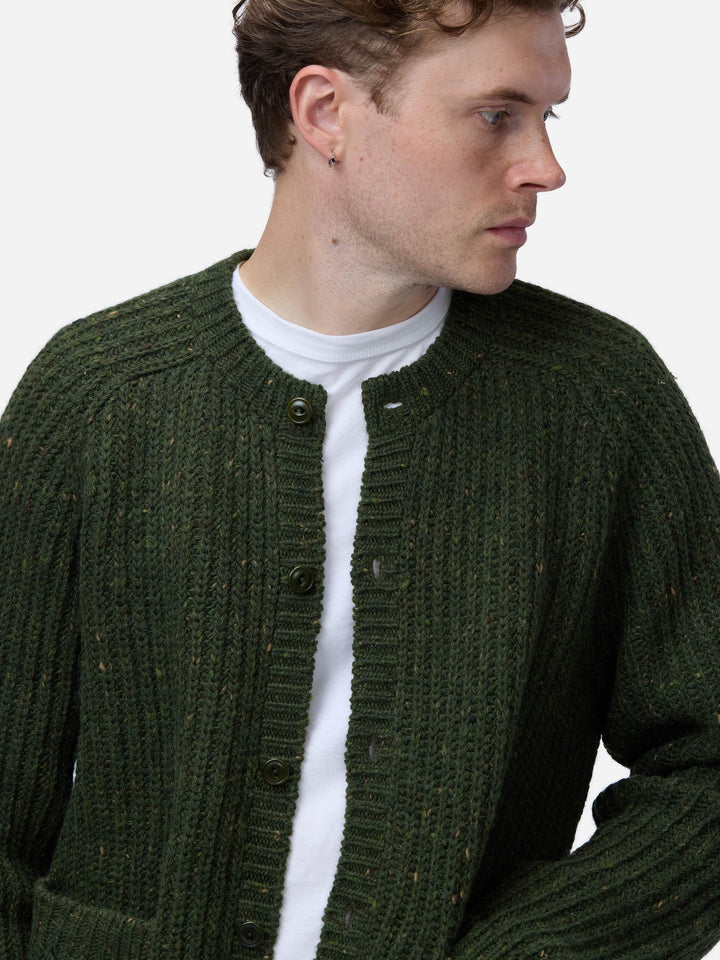 3sixteen Fisherman Cardigan - Hunter Green