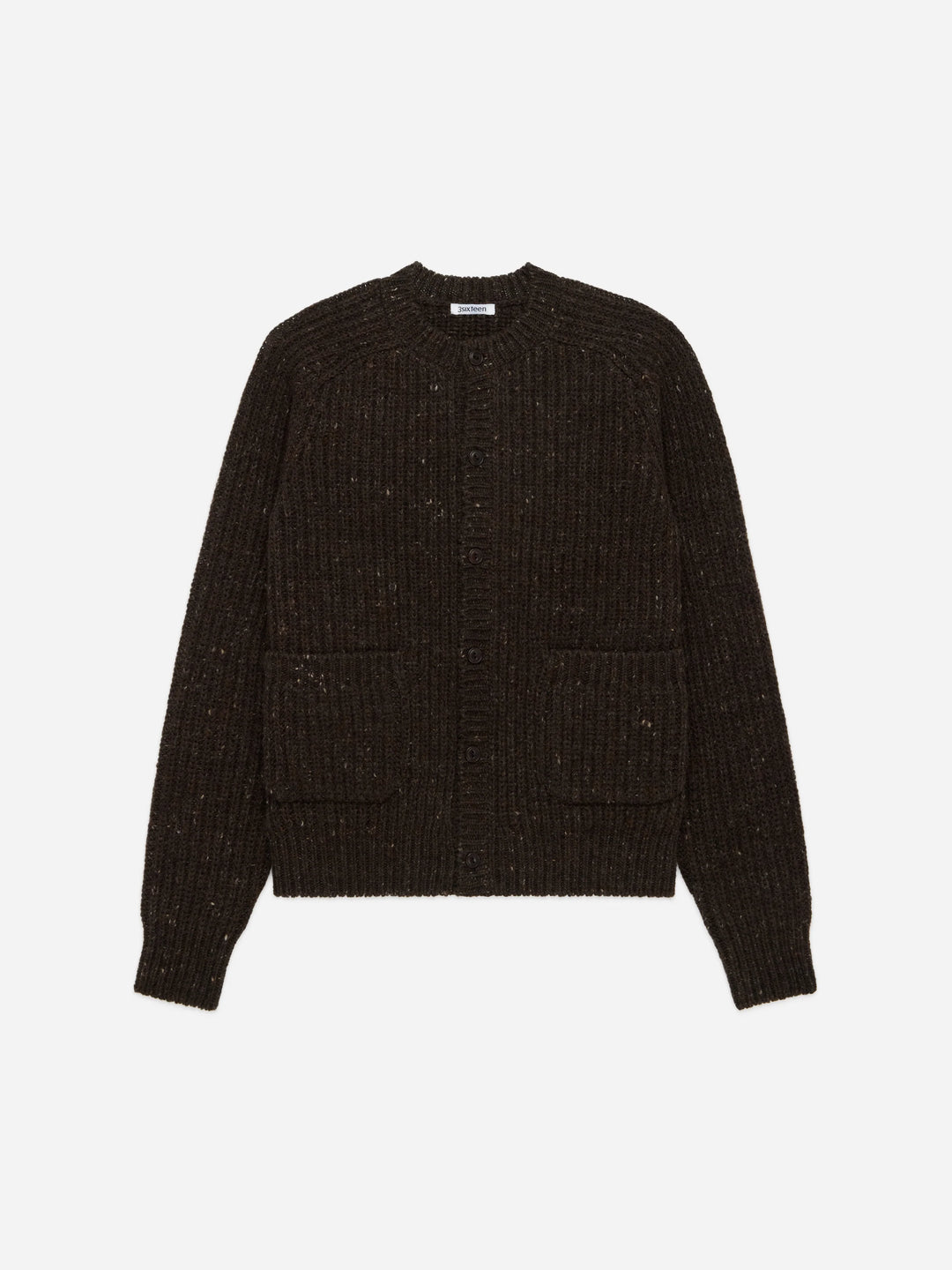 3sixteen Fisherman Cardigan - Umber Tweed
