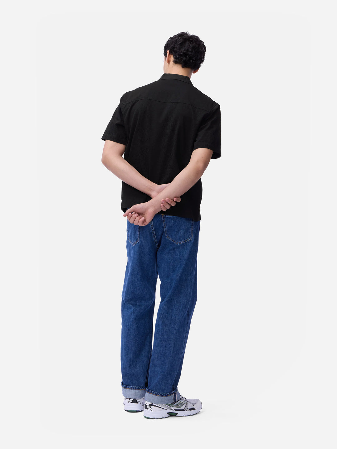 3sixteen Short Sleeve Loop Shirt - Black Seersucker