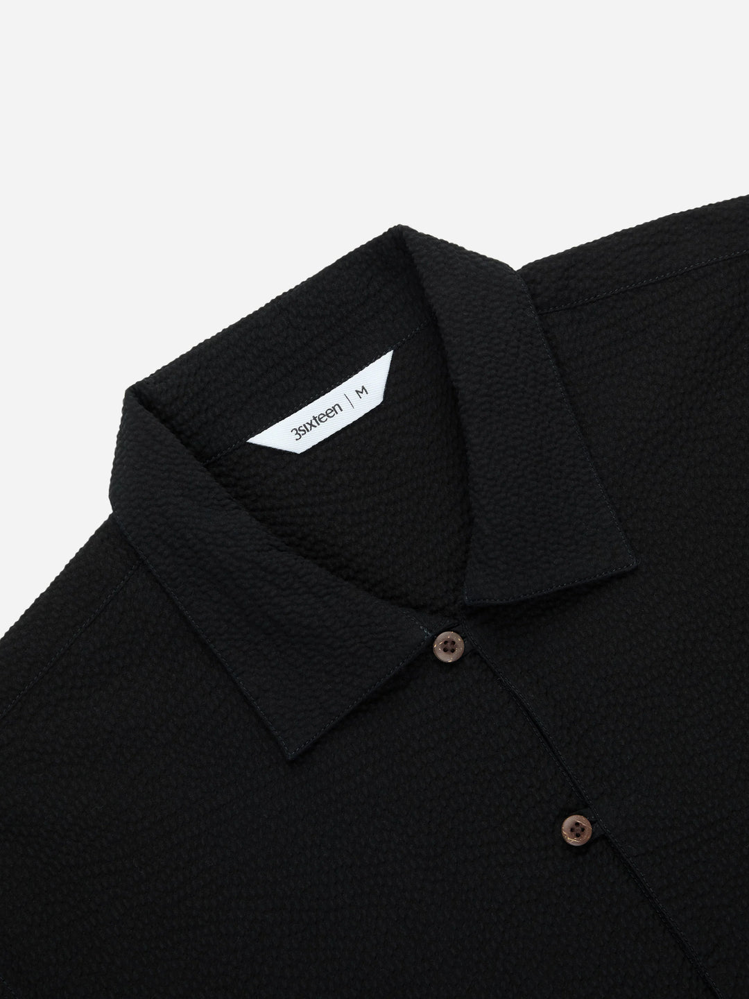 3sixteen Short Sleeve Loop Shirt - Black Seersucker