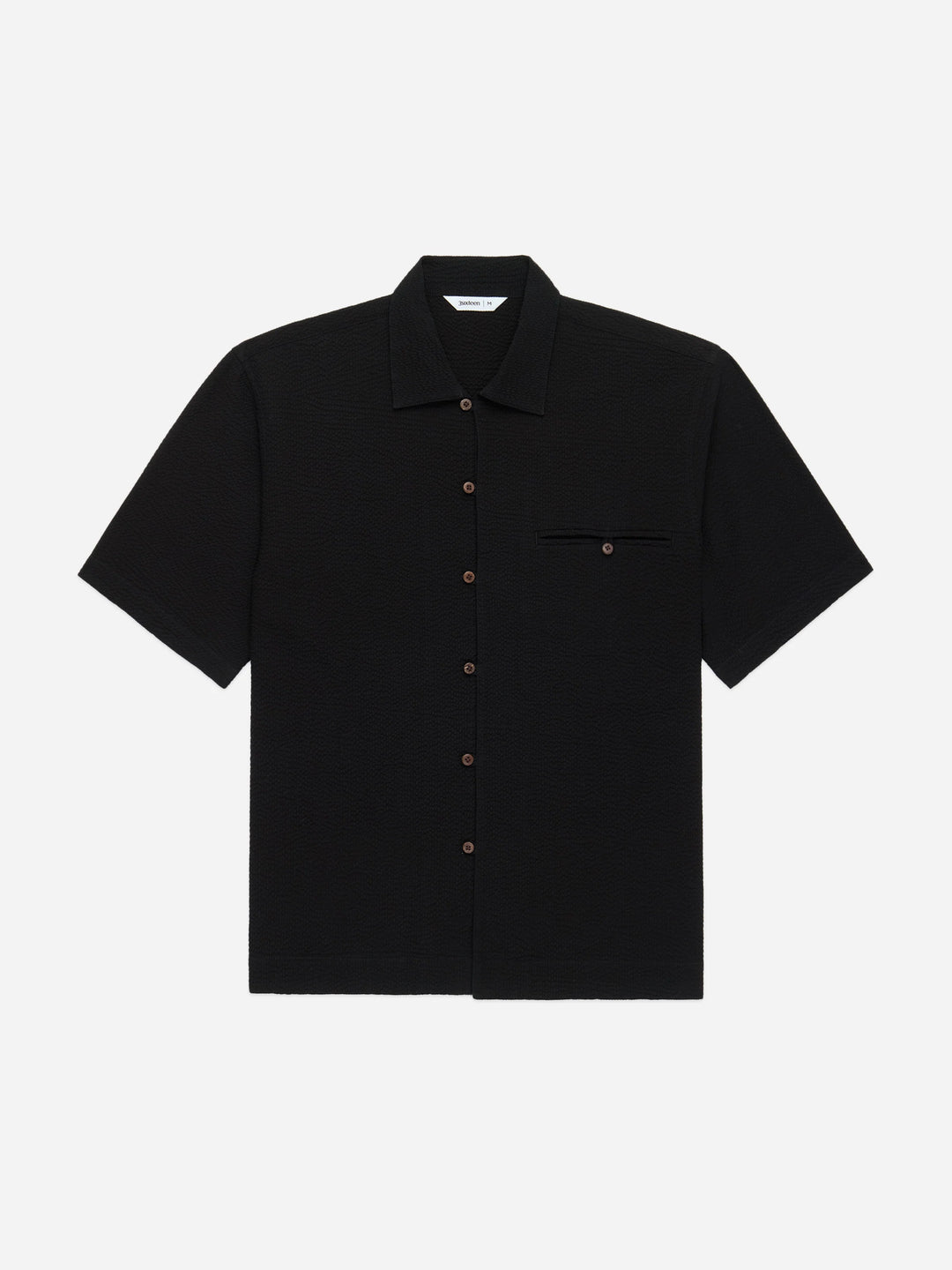 3sixteen Short Sleeve Loop Shirt - Black Seersucker