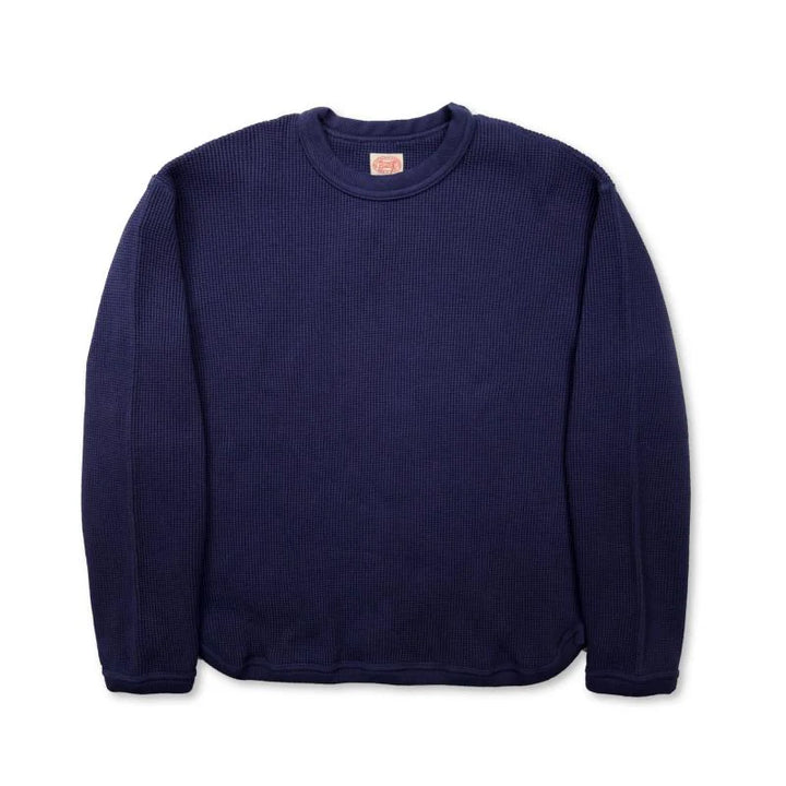 Full Count Heavyweight Waffle L/S T-shirt - Eggplant [5964-25]