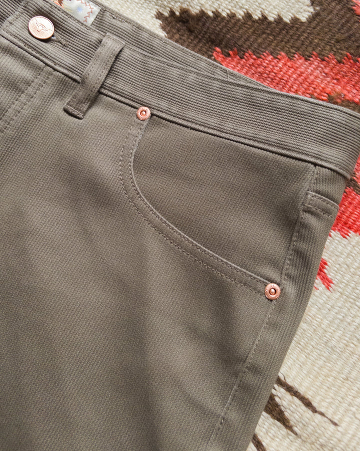 Wythe Bedford Cord Five Pocket Pants - Faded Olive