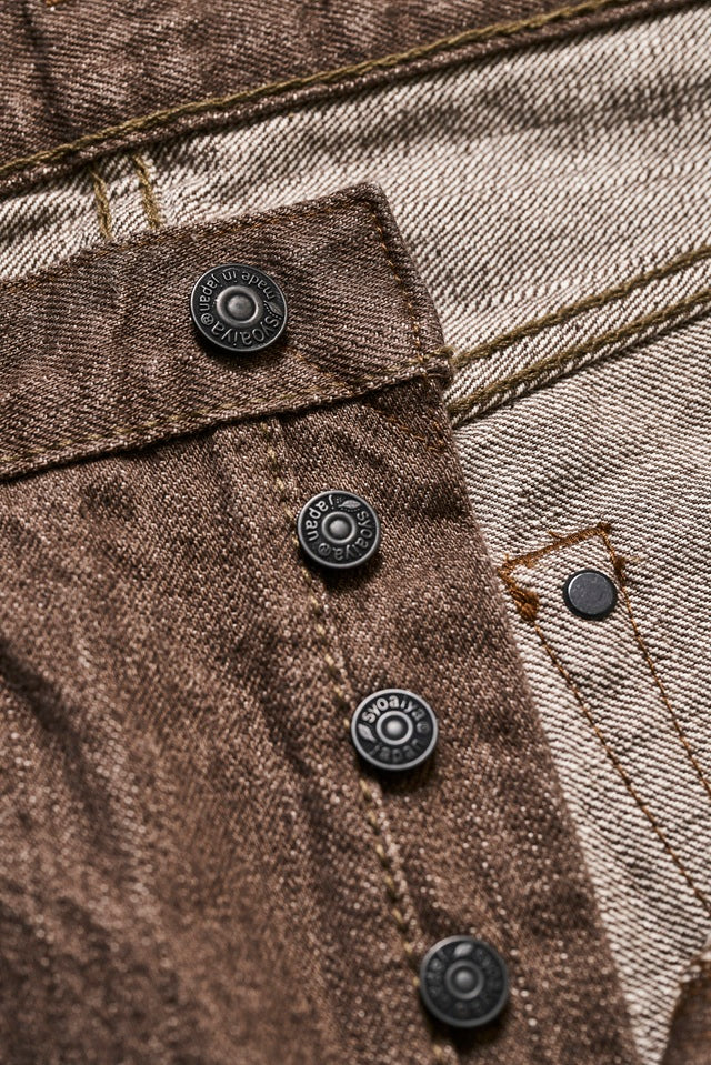 Pure Blue Japan 14oz Brown Selvedge Denim - Relaxed Tapered [BR-14oz-019]