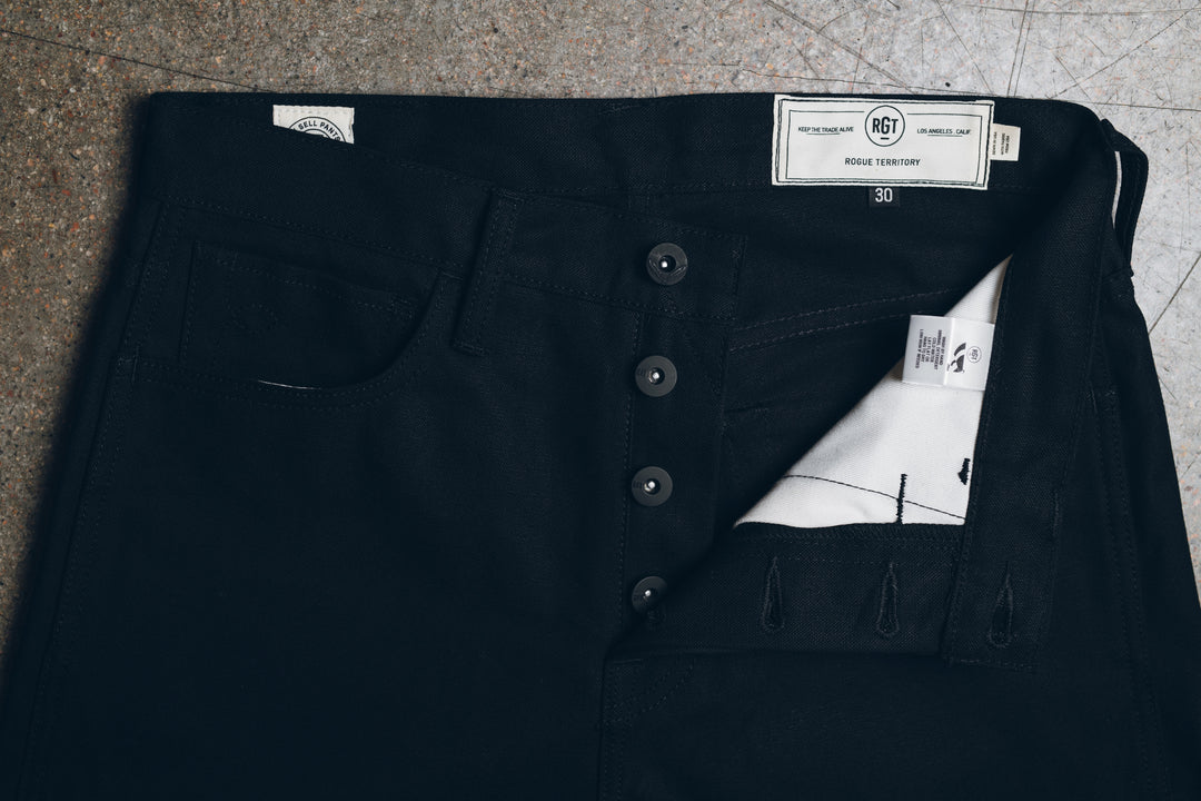 RGT x Berkeley Supply 12oz Canvas Double Knee Strider - Black