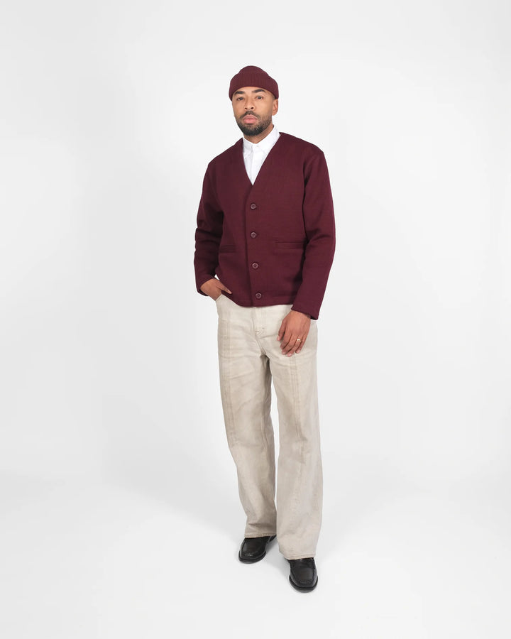 Dehen 1920 Slouchy Cardigan - Burgundy