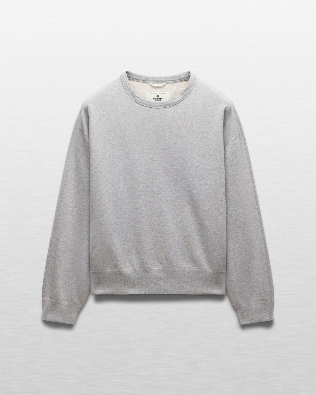 Reigning Champ - Knit Midweight Terry Relaxed Crewneck in Heather Grey