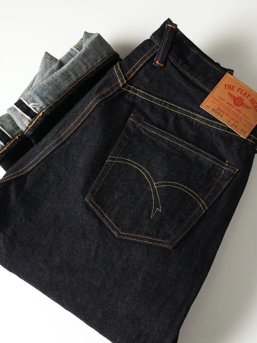 The Flat Head 18oz Wide Tapered Indigo Denim [8004]