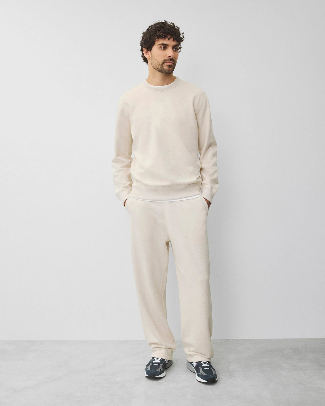 Reigning Champ Midnight Terry Standard Crewneck -  Natural