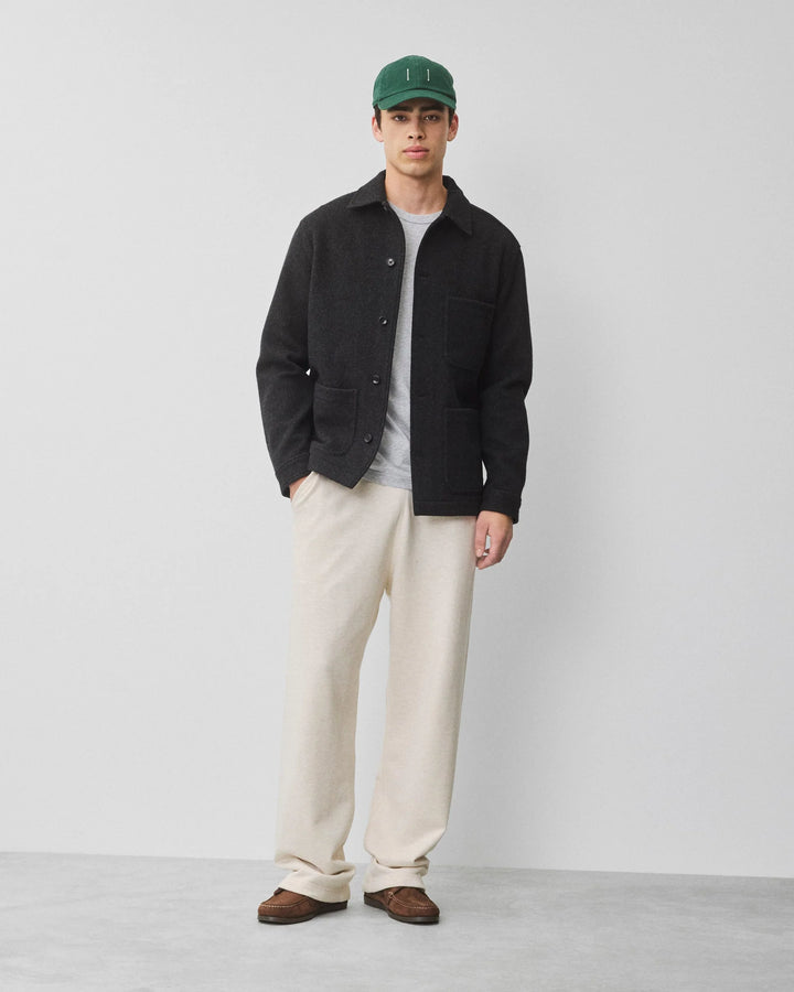 Reigning Champ Wool Fleece Chore Jacket - Heather Black