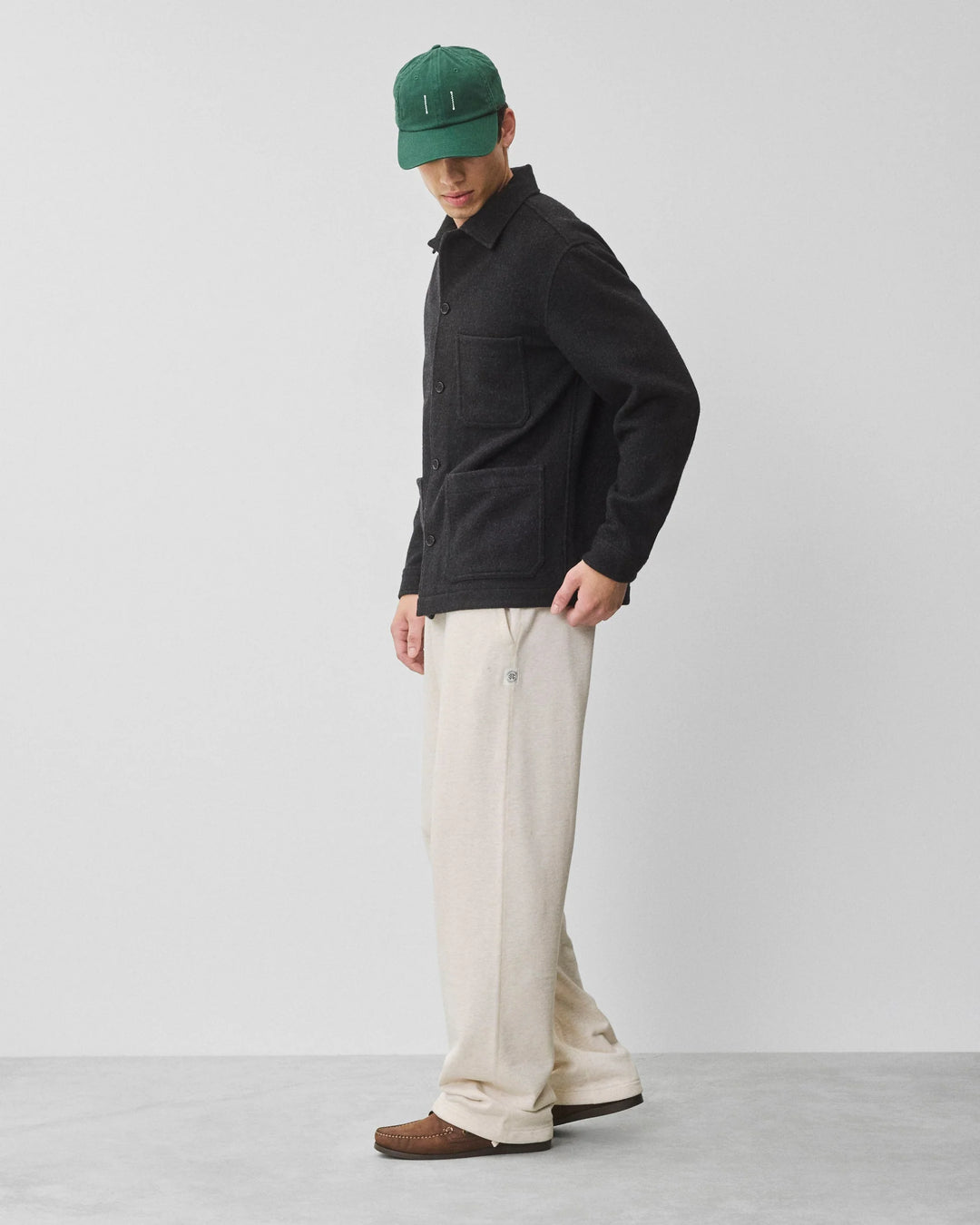 Reigning Champ Wool Fleece Chore Jacket - Heather Black