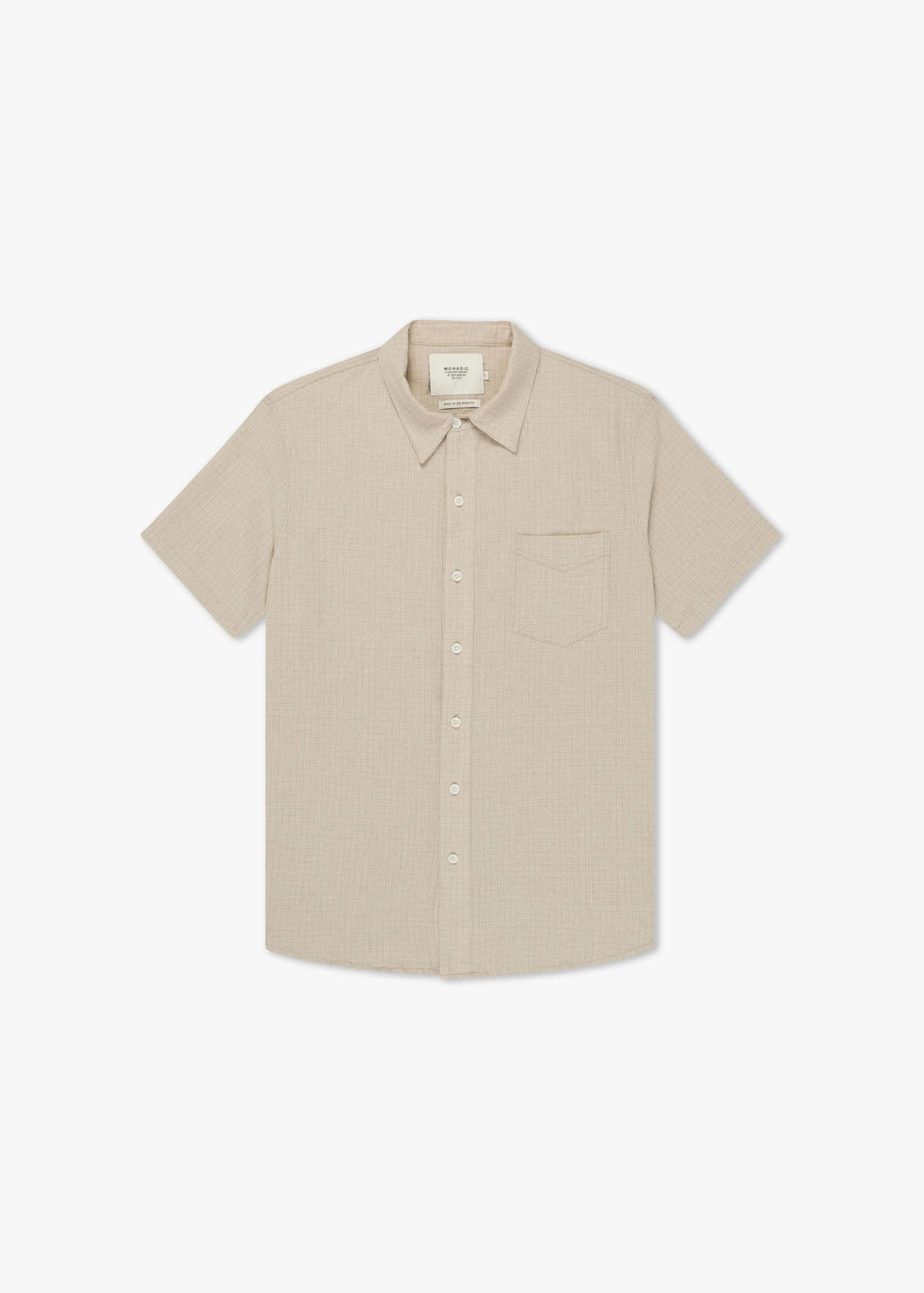 Monadic Fillmore SS - Tan Linen Check