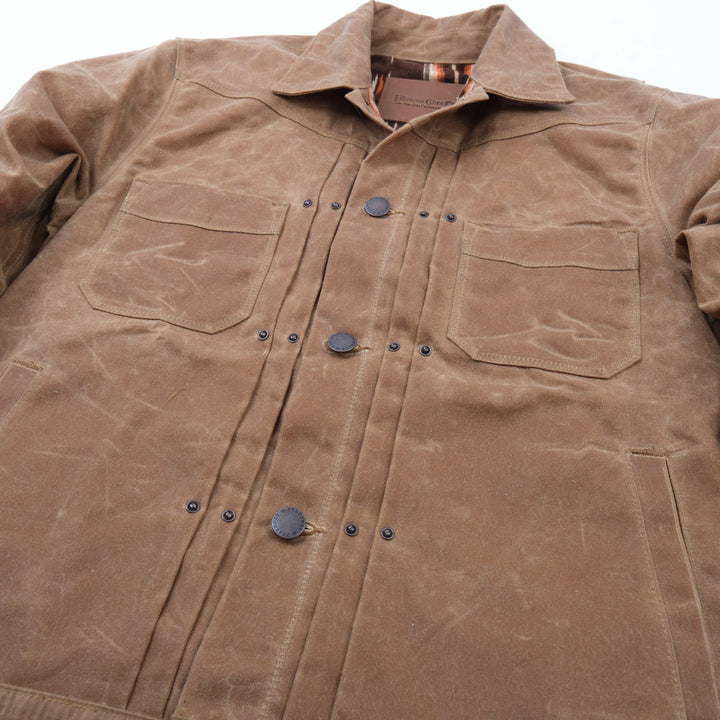 Freenote Cloth - Waxed Canvas Riders Jacket in Rust with Brown Interior