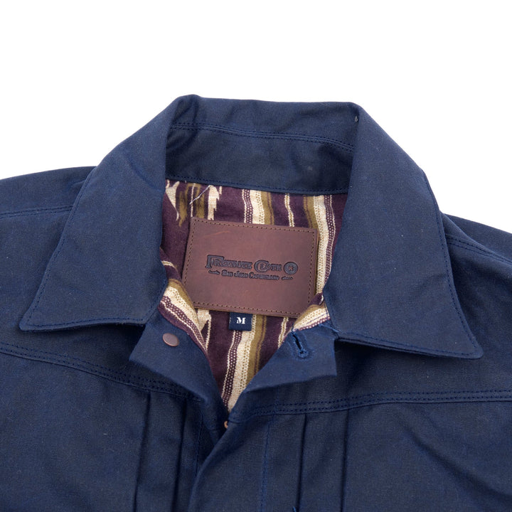 Freenote Cloth Riders Jacket Waxed Canvas - Navy