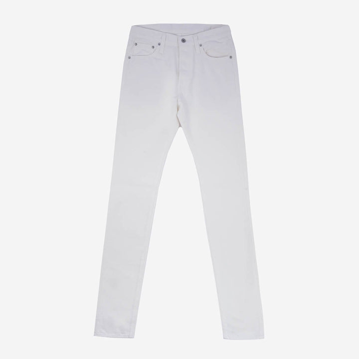 Iron Heart 13.5oz Denim Slim Tapered Cut Jeans - White