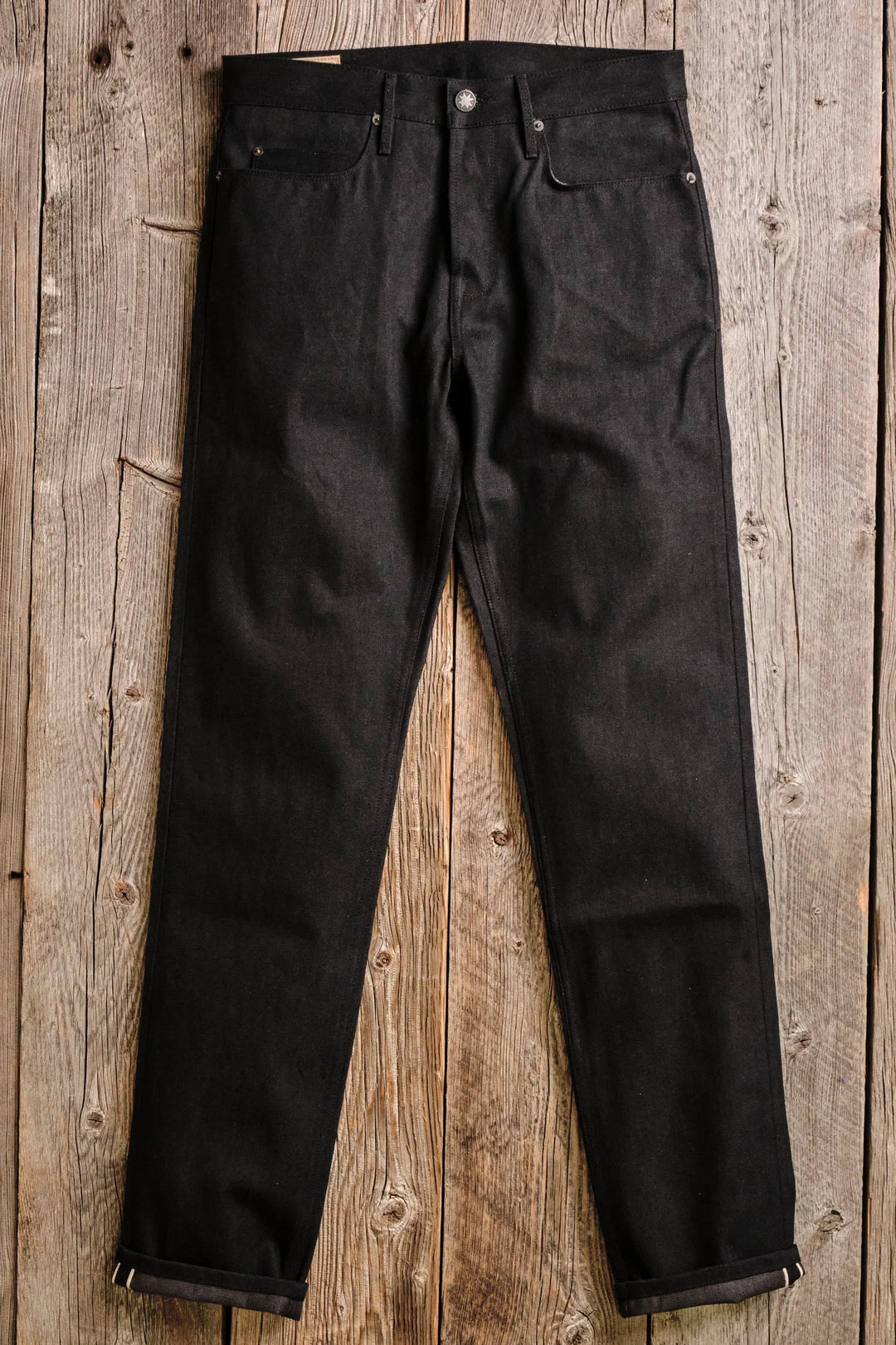 Freenote Cloth Portola Classic Taper Raw 14.25oz - Black Grey