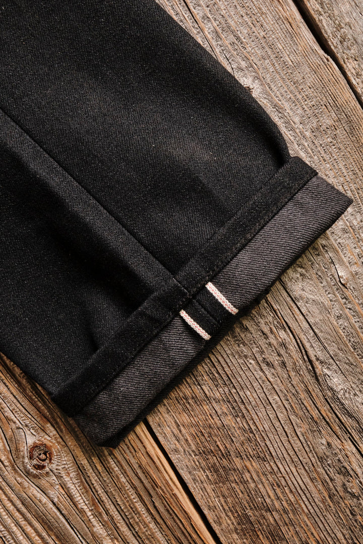 Freenote Cloth Portola Classic Taper Raw 14.25oz - Black Grey