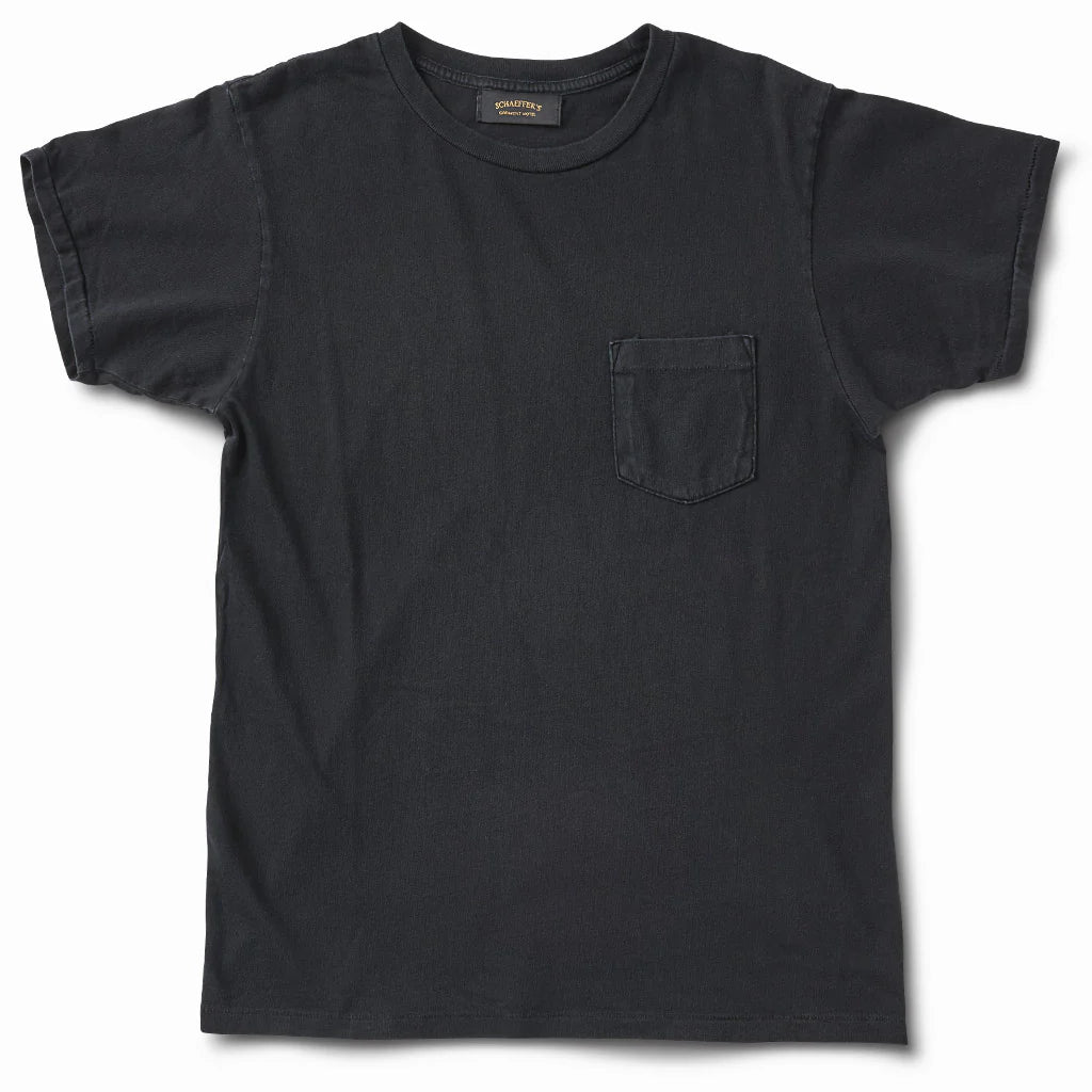 Schaeffer’s Garment Hotel Ringspun 40's Pocket Tee - Worn Black