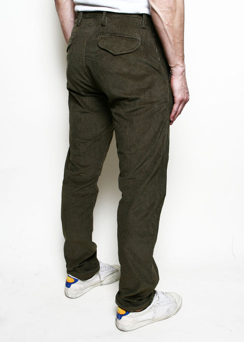 Rogue Territory Office High Trouser - Olive Corduroy