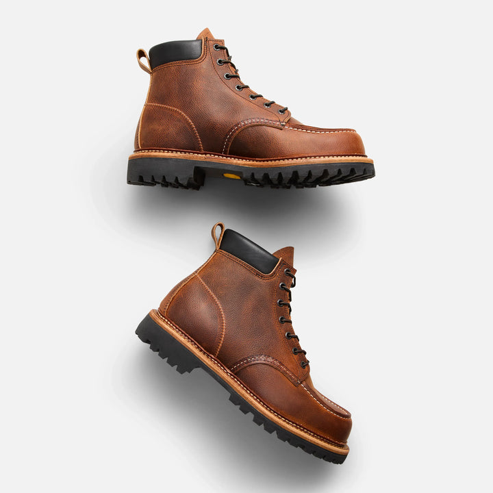 Red Wing Heritage 6-Inch Norway Moc in Copper Rough and Tough Scotch Grain - Style 8213
