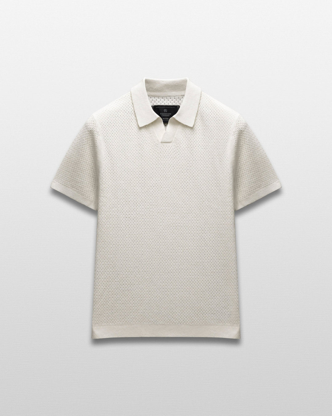 Reigning Champ - Cotton Linen Victor Polo in Ivory