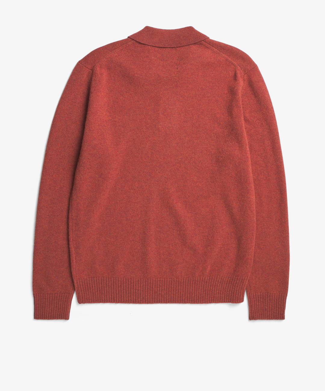 Norse Projects Standard Merino Lambswool Polo - Brick