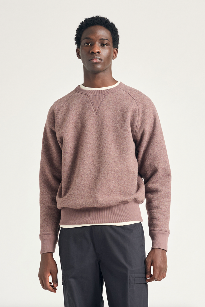 Norse Projects Marten Relaxed Cotton Wool Sweatshirt - Walnut