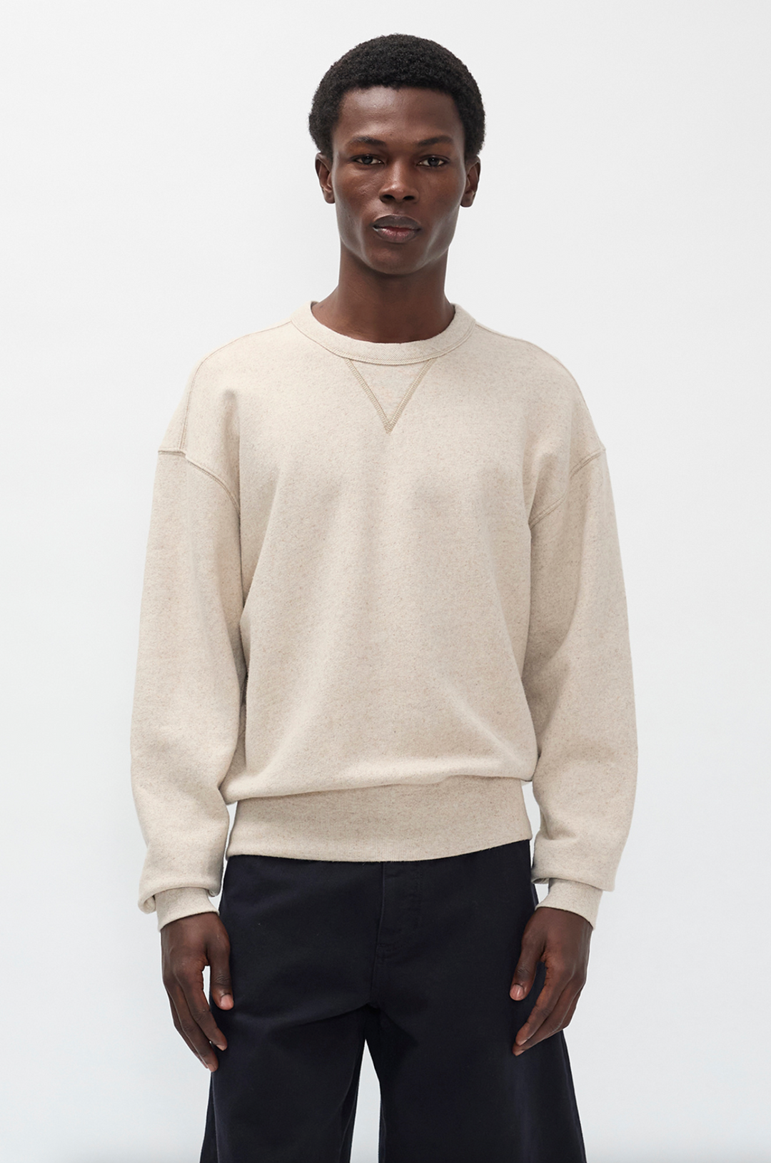 Norse Projects Kulhuse Cotton Linen Loopback Sweatshirt - Natural