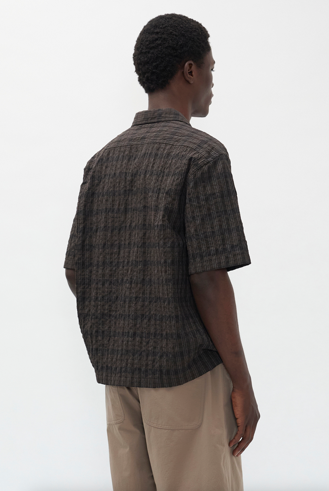 Norse Projects Mols Check Short Sleeve Camp Shirt - Delicioso Brown