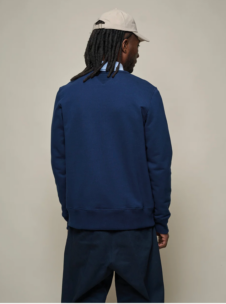 Merz b. Schwanen 3M46 Mid-Century Machine Fleece Classic Fit Sweatshirt - Ink Blue