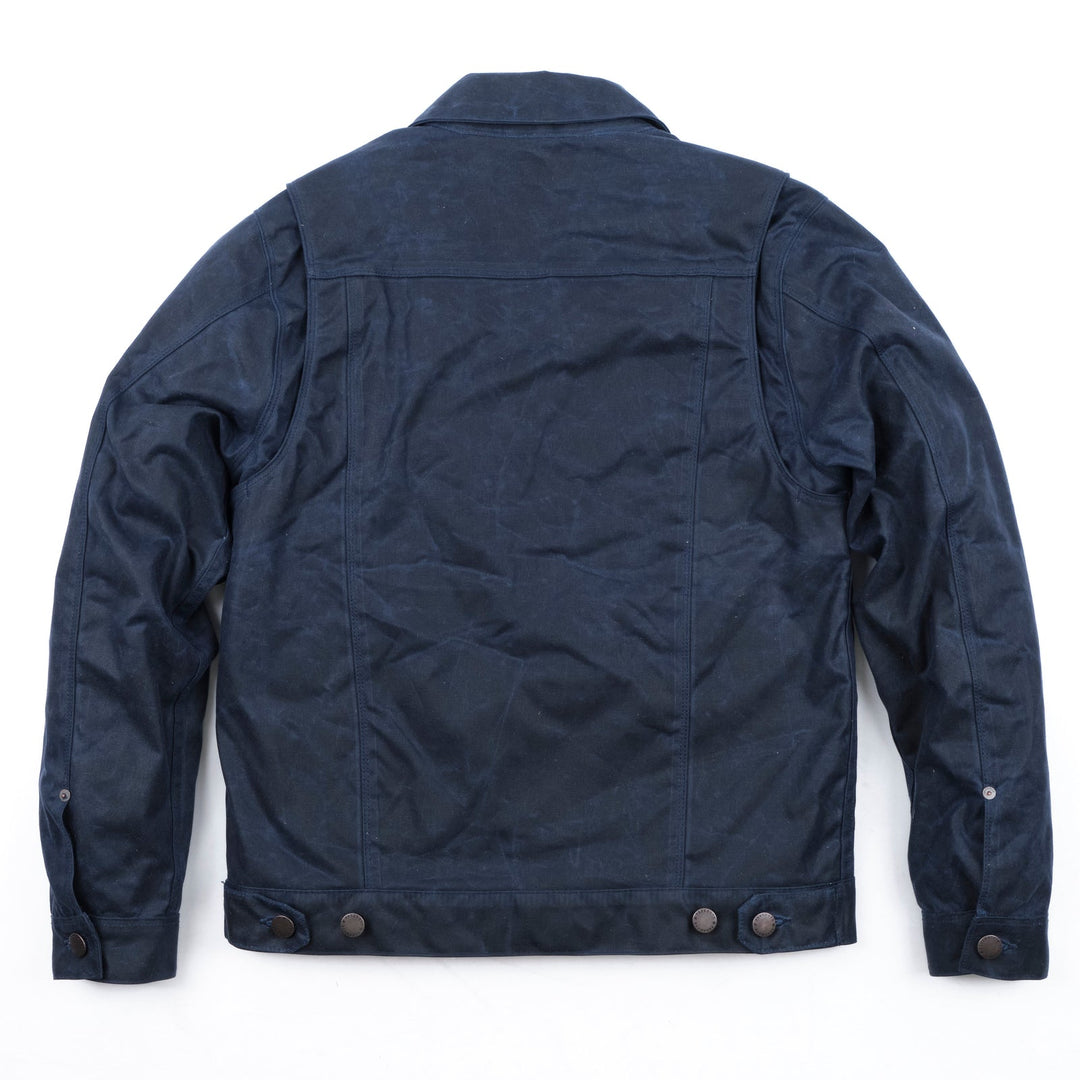 Freenote Cloth Riders Jacket Waxed Canvas - Navy