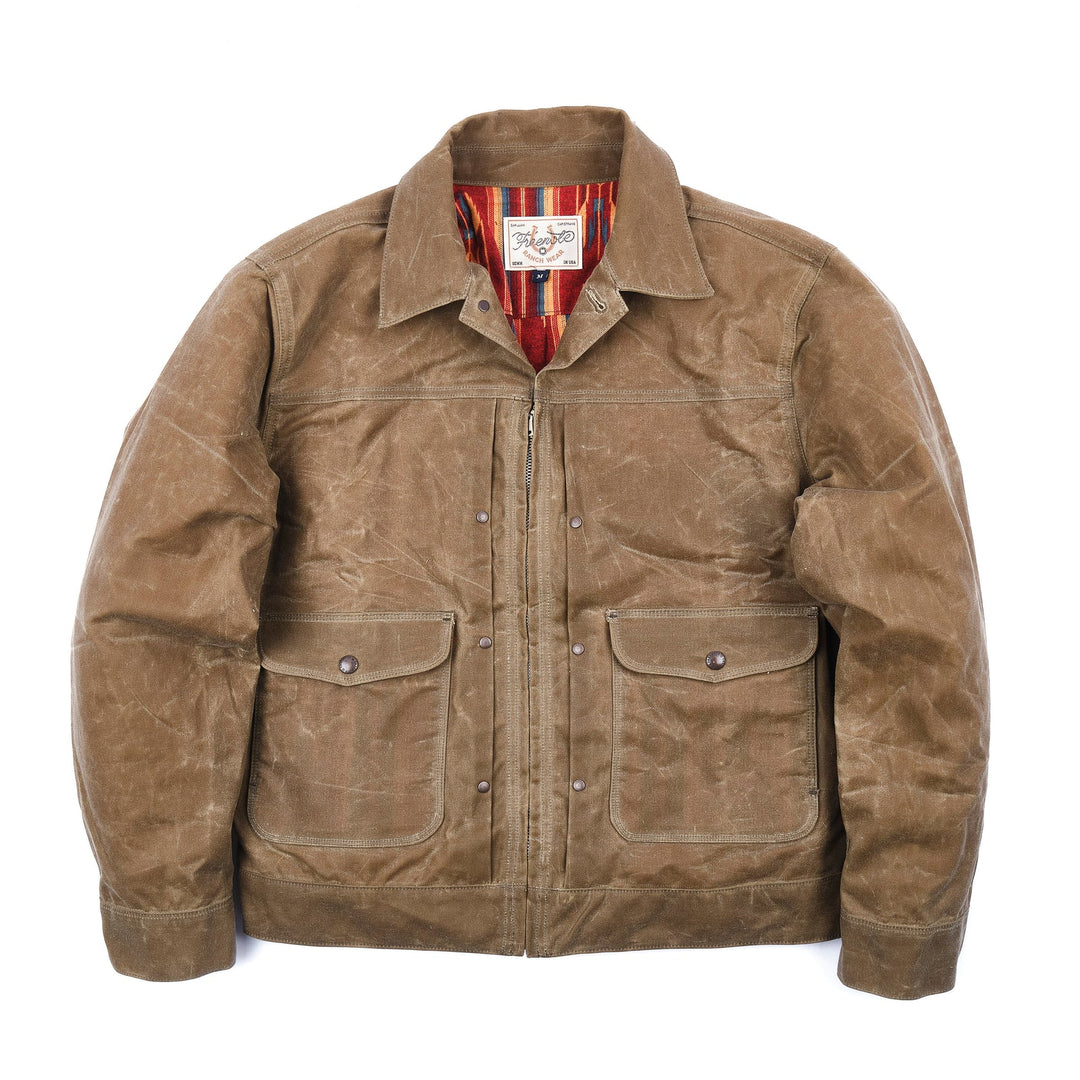 Freenote Cloth Faro Jacket 10oz Waxed Canvas - Tobacco