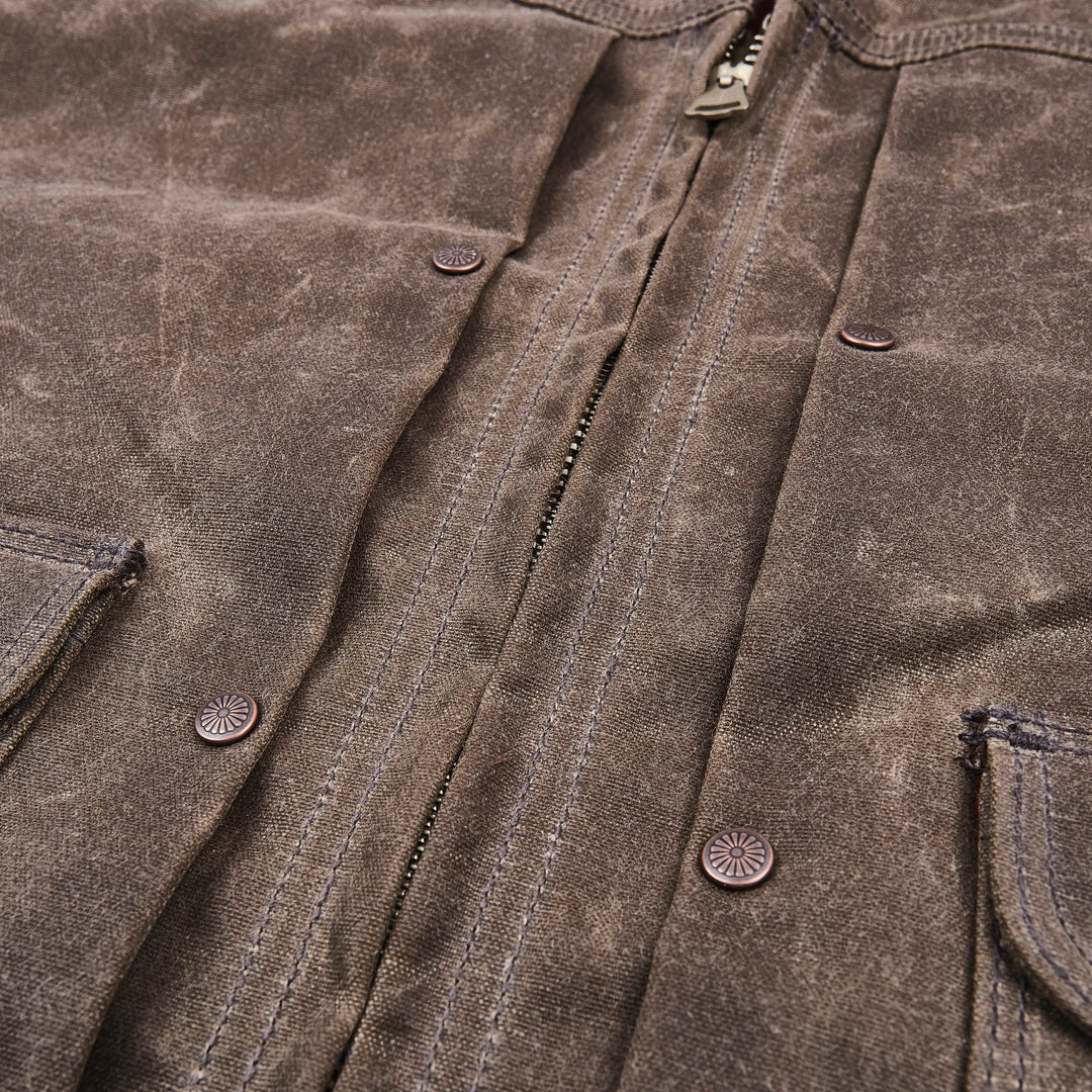 Freenote Cloth Faro Jacket 10 oz Waxed Canvas - Oak