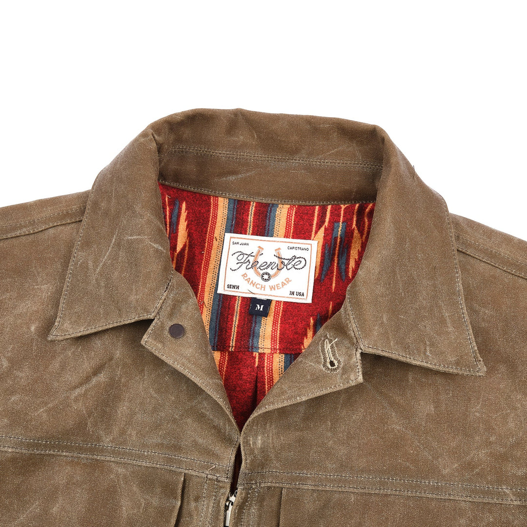 Freenote Cloth Faro Jacket 10oz Waxed Canvas - Tobacco